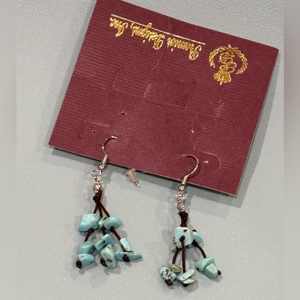 Premier Designs Turquoise Dangle Earrings 2.25 Inch